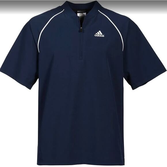 Adidas Men's Navy Blue AEROREADY 1/4 Zip Pullover Training Windbreaker - Size XL - Picture 1 of 8